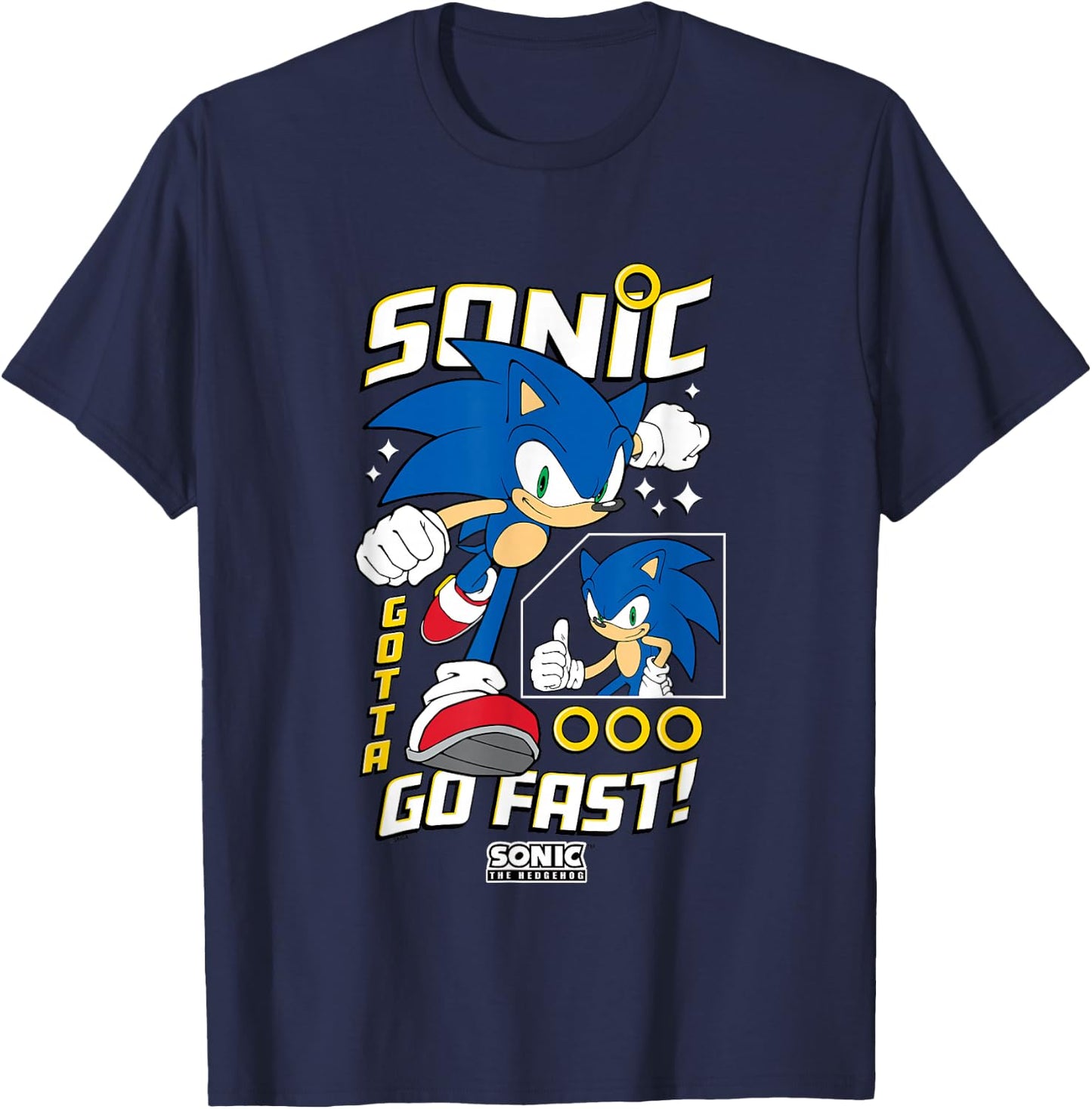 Sonic The Hedgehog Gotta Go Fast! Epic Run T-Shirt - T-Shirt | Navy