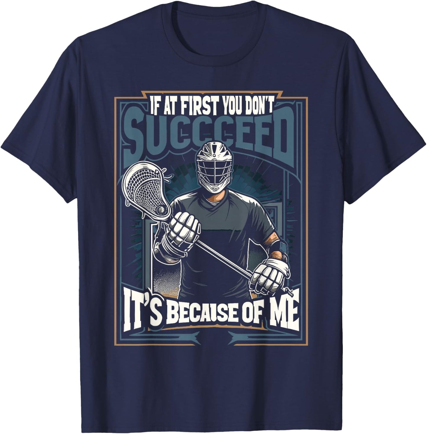 Lacrosse Player Lax Goalie Lacrosse Goalie T-Shirt - T-Shirt | Navy