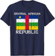 Central African Republic Flag Distressed African Men Women T-Shirt - T-Shirt | Navy