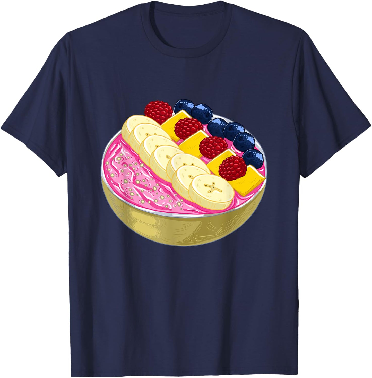Smoothie Bowl Cute Healthy Vegan Meal Breakfast Snack Gift T-Shirt - T-Shirt | Navy