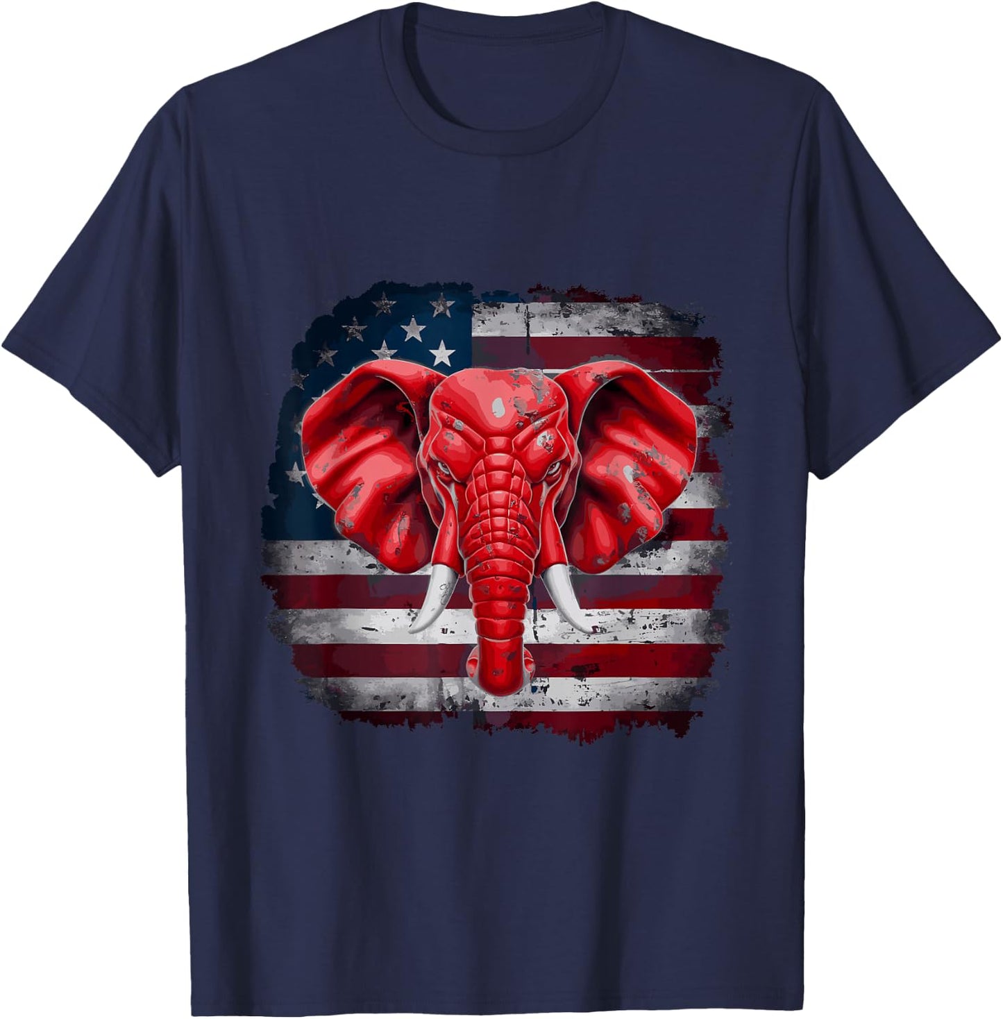 Trump Red Elephant Republican Patriotic Election GOP USA T-Shirt - T-Shirt | Navy