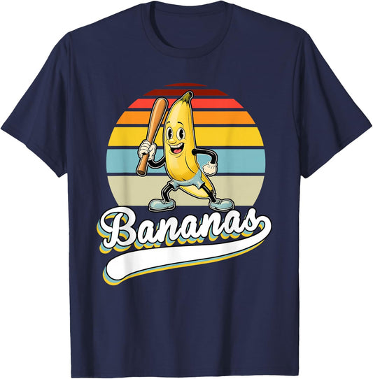 Let's Go Bananas Kids Youth Boys T-Shirt - T-Shirt | Navy