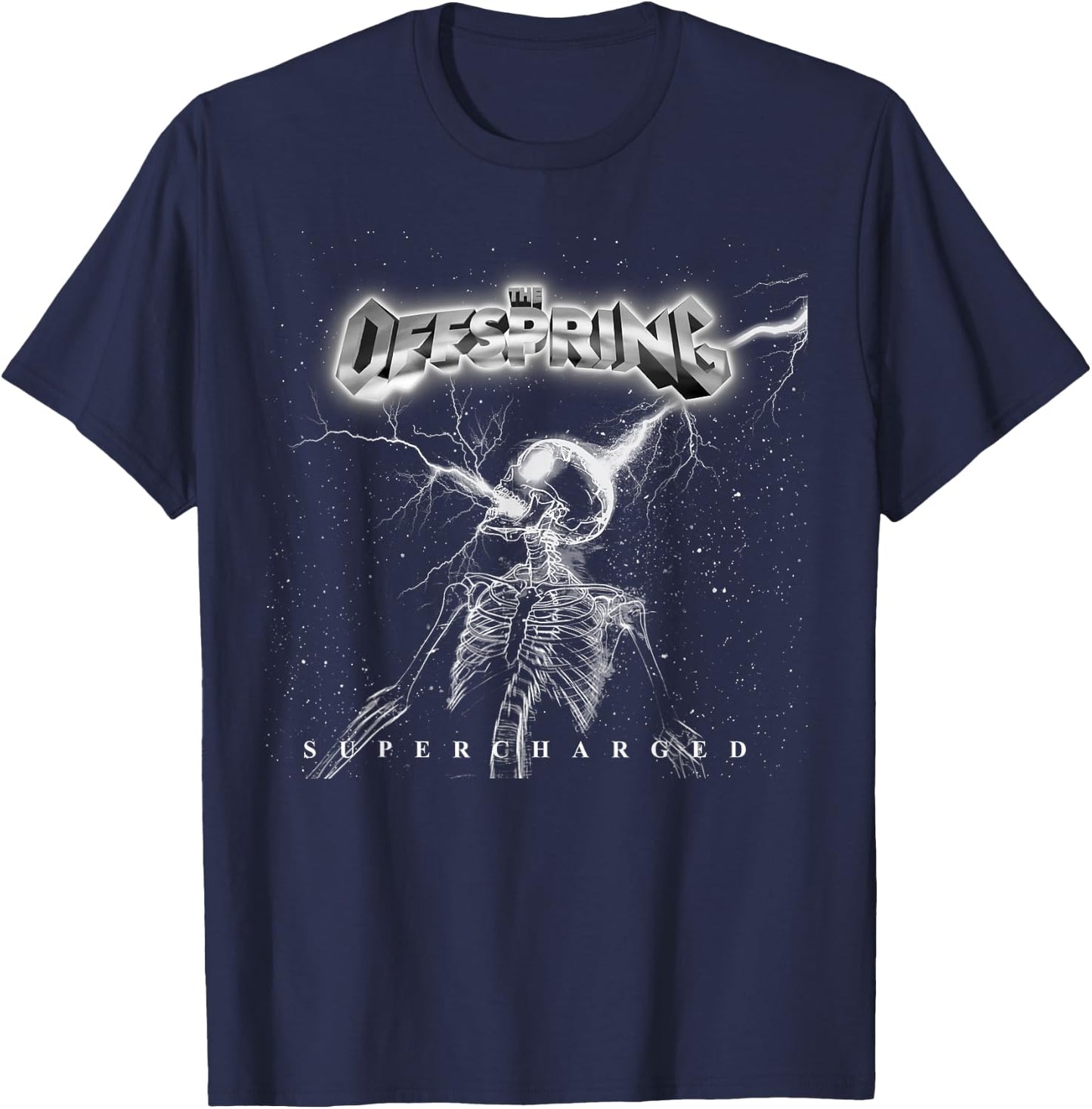 The Offspring Logo (Silver) T-Shirt - T-Shirt | Navy