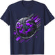 Magical and Funny Basketball Gifts Purple Camouflage T-Shirt - T-Shirt | Navy
