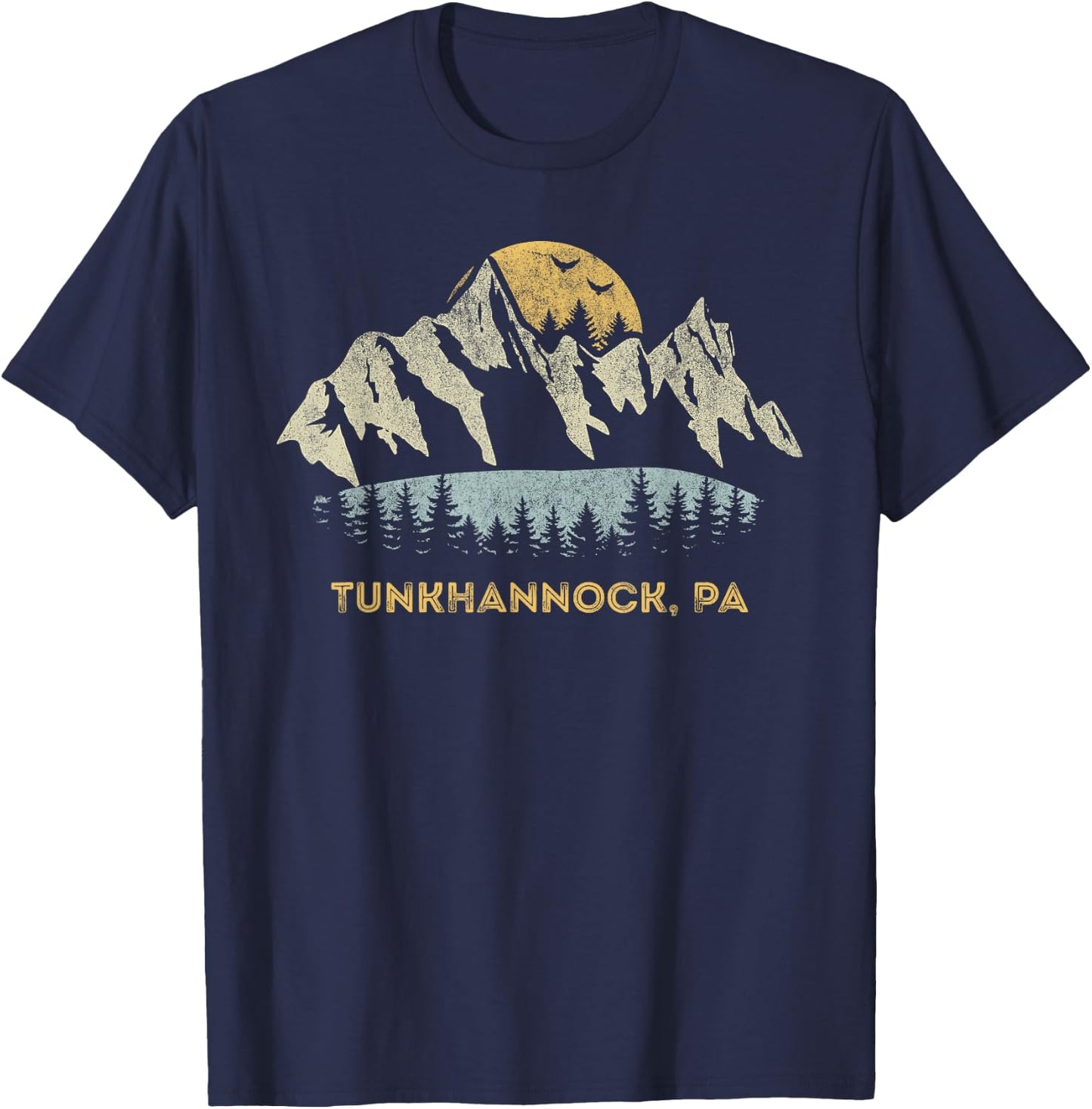 Tunkhannock Pennsylvania Mountain Sunset Sunrise PA T-Shirt - T-Shirt | Navy