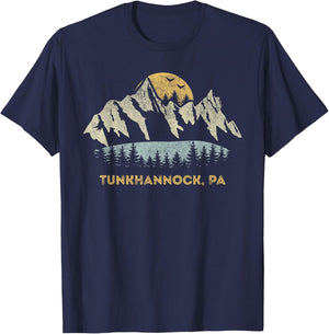 Tunkhannock Pennsylvania Mountain Sunset Sunrise PA T-Shirt - T-Shirt | Navy