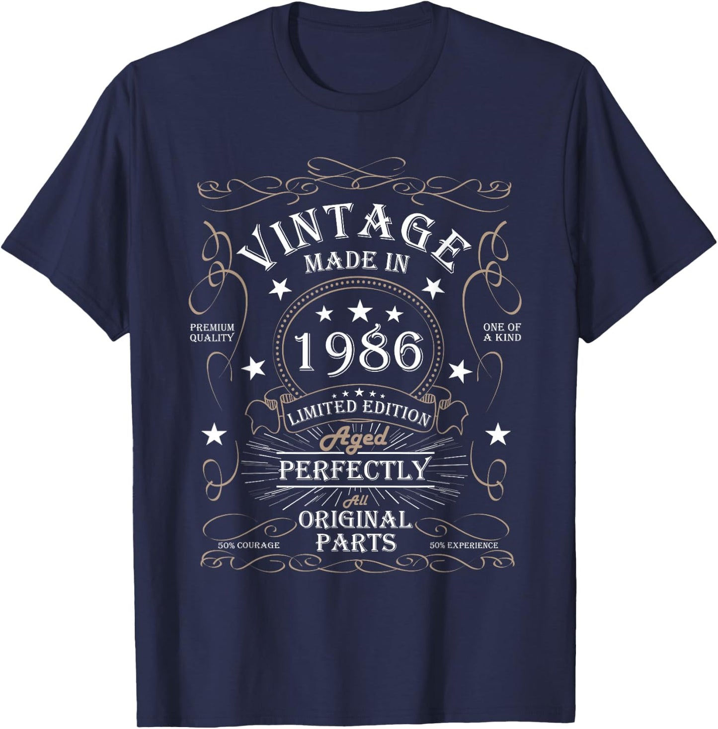 39th Birthday Retro Limited Edition Man Woman Vintage 1986 T-Shirt - T-Shirt | Navy