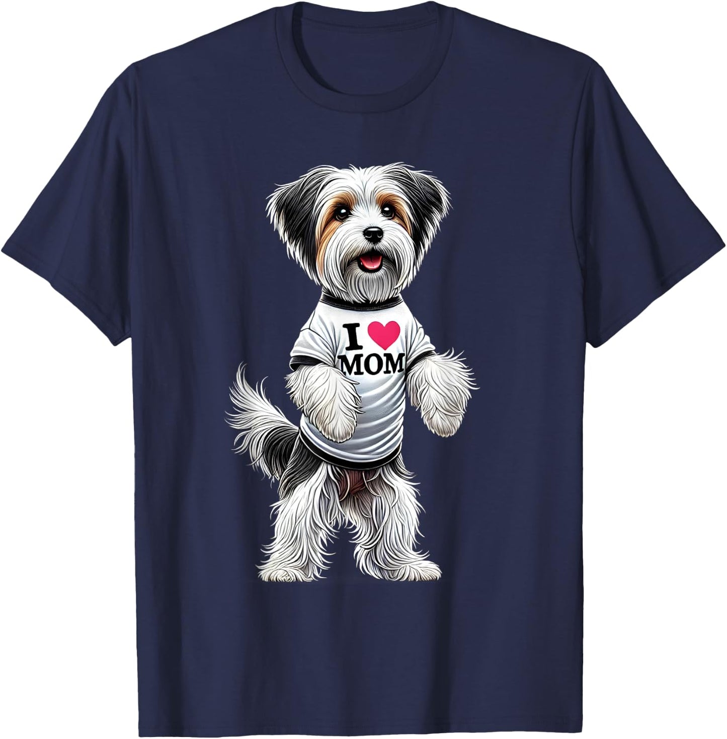Biewer Terrier Mom I Love Mom Biewer Terrier Lover T-Shirt - T-Shirt | Navy