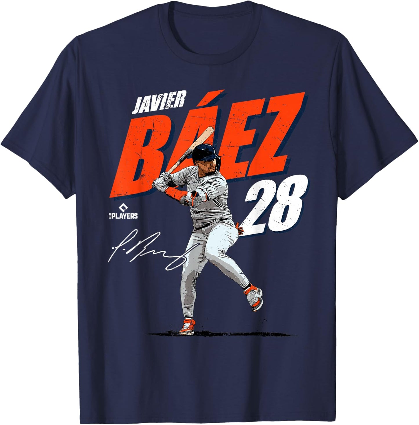 Javier Baez | Detroit Baseball Players | MLBJBZ3001 T-Shirt - T-Shirt | Navy