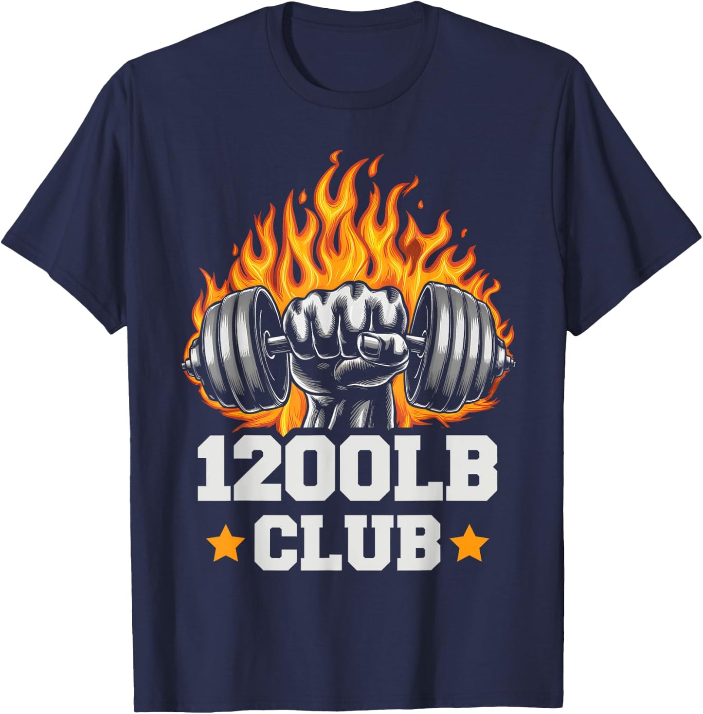 1200 Pound Club Gym Weightlifting Bodybuilders 1200 lb Club T-Shirt - T-Shirt | Navy