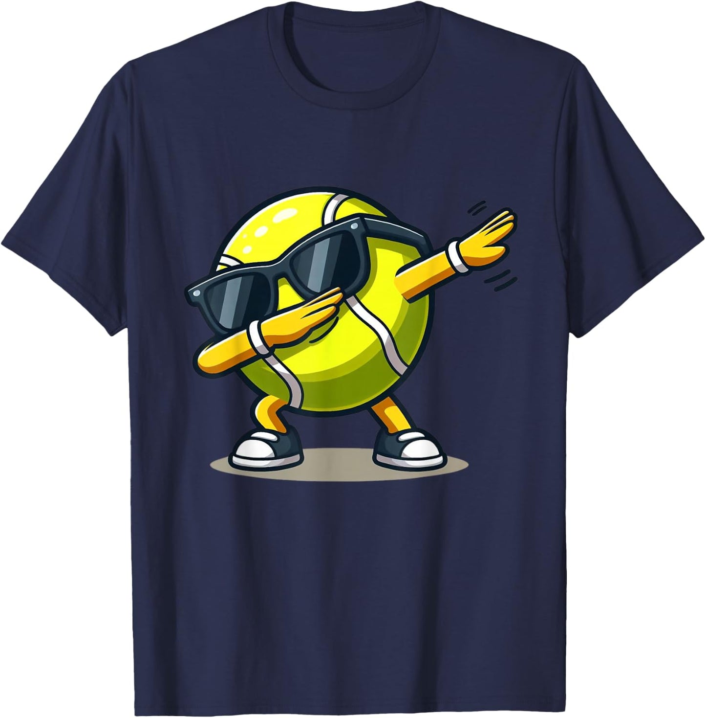 Dabbing Tennis Ball Shirt Funny Boys Men Women Sports Player T-Shirt - T-Shirt | Navy