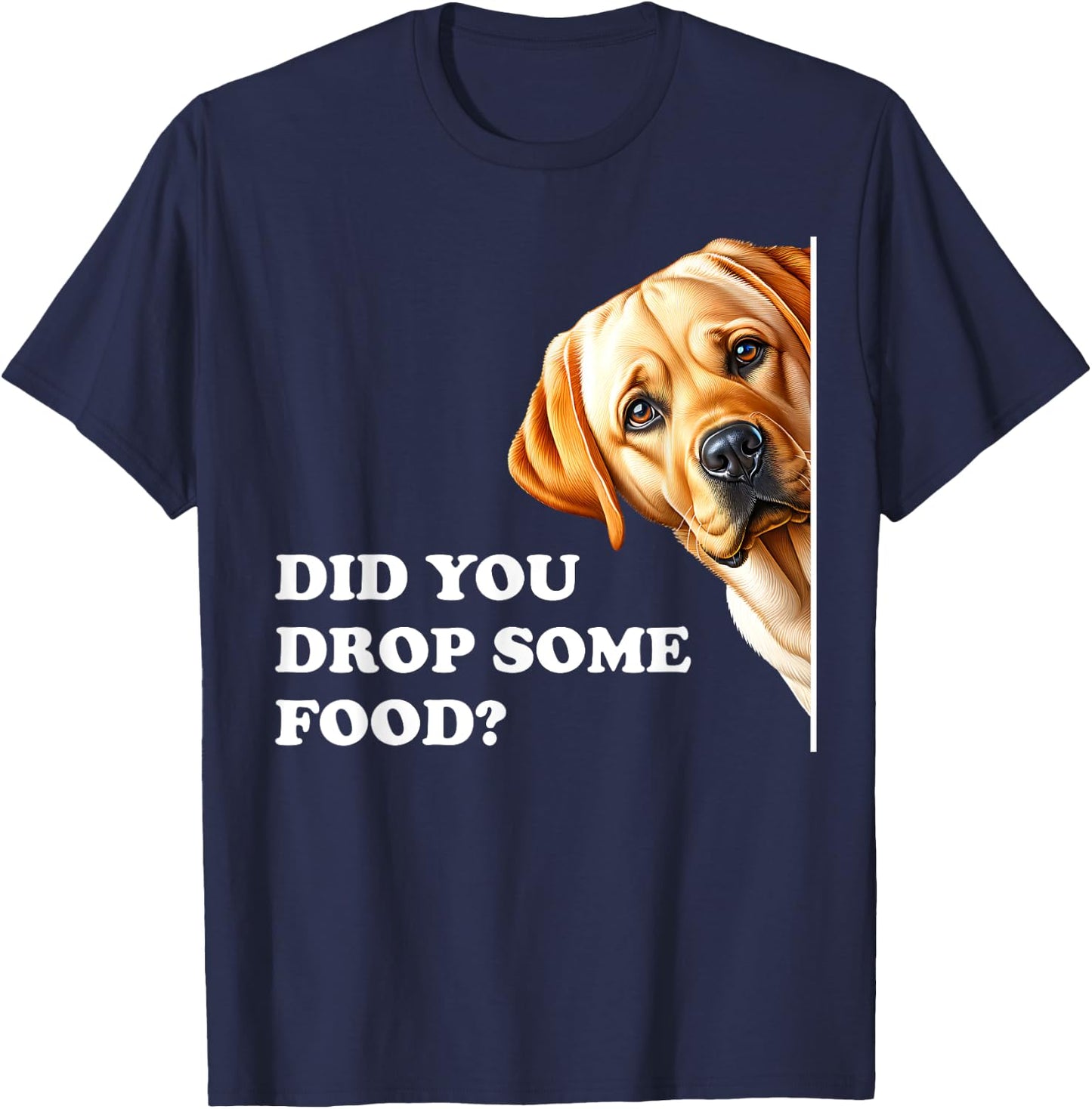 Yellow Labrador Dog Funny Women Girls Kids T-Shirt - T-Shirt | Navy