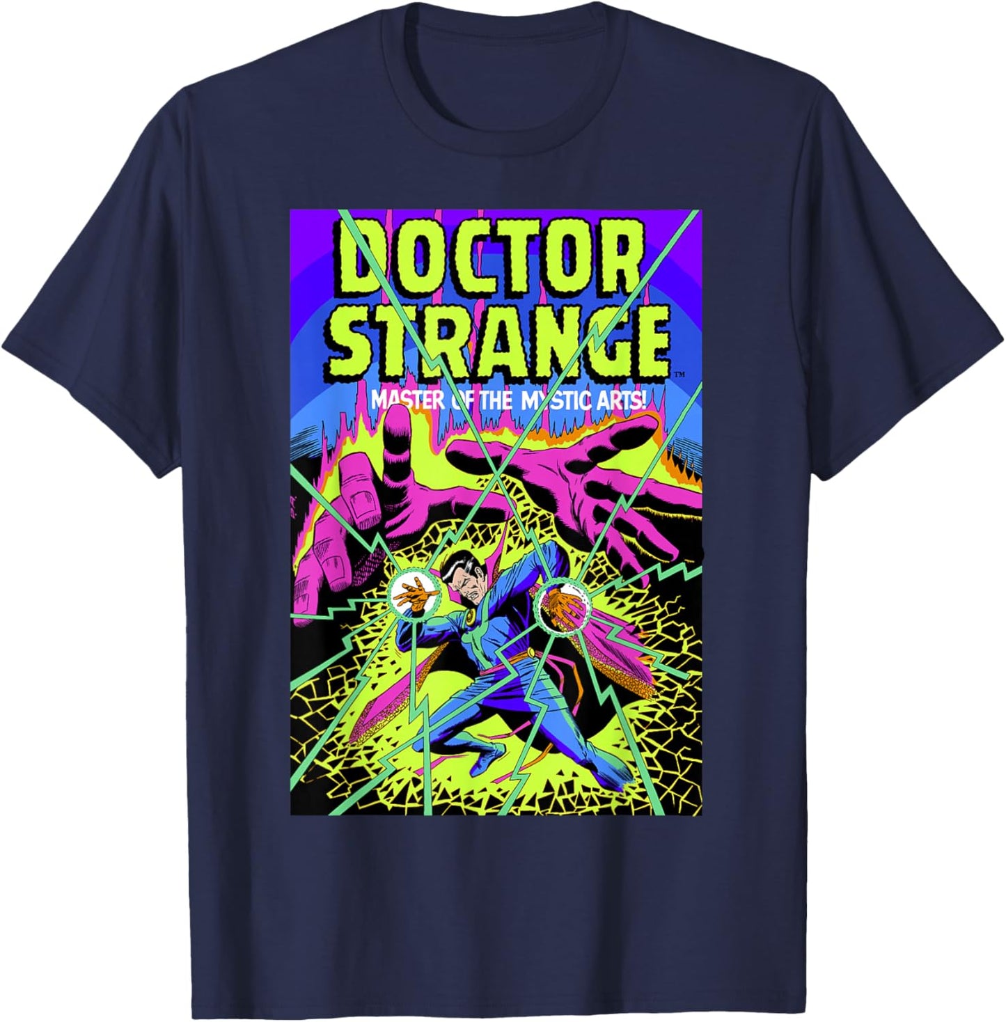 Marvel Doctor Strange Mystic Arts Neon Graphic T-Shirt - T-Shirt | Navy