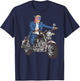 Bikers For Trump Motorcycle T Shirt (printed on back) T-Shirt - T-Shirt | Navy