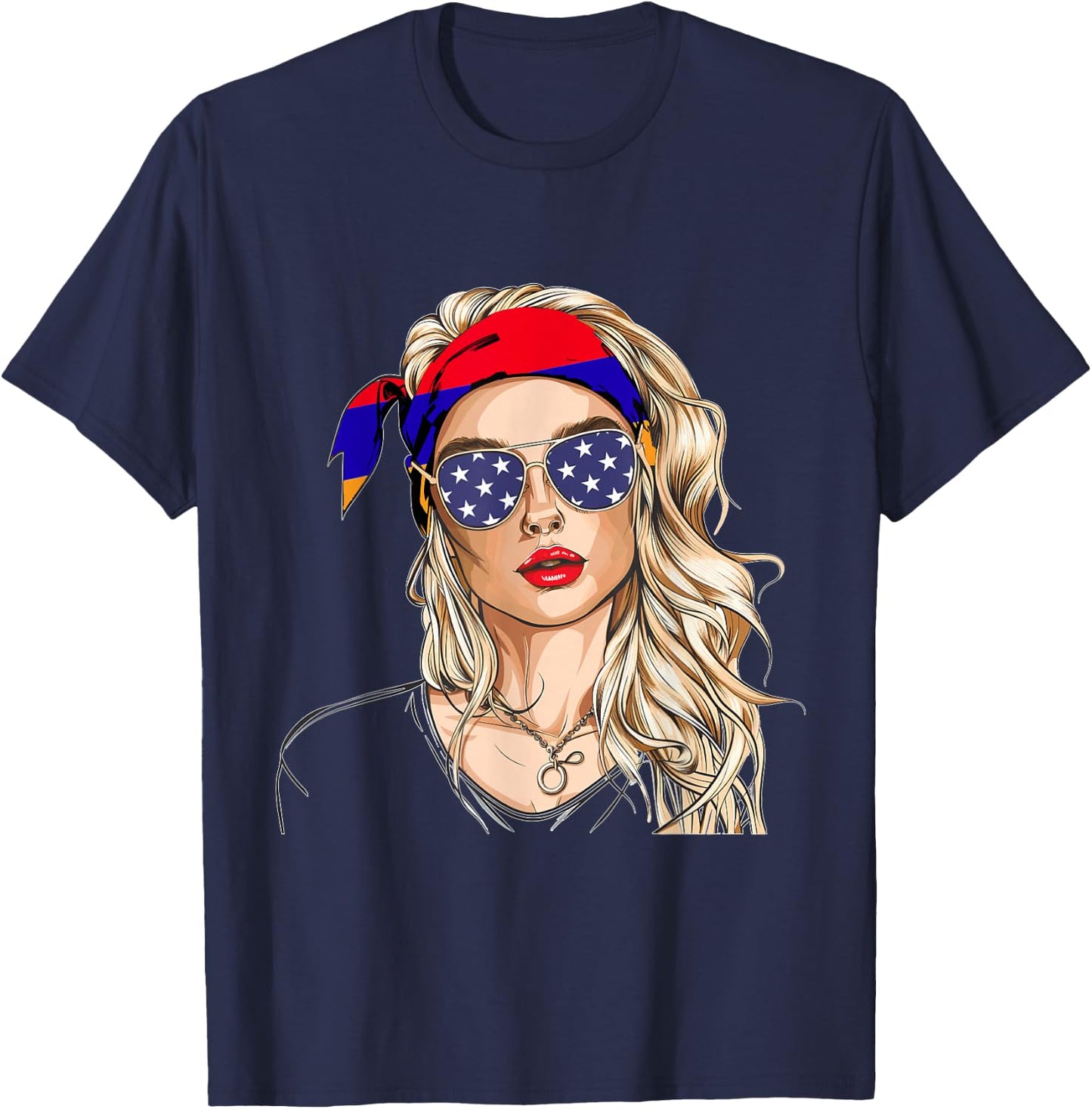 Armenian Flag Outfit for Woman Products American Armenia T-Shirt - T-Shirt | Navy
