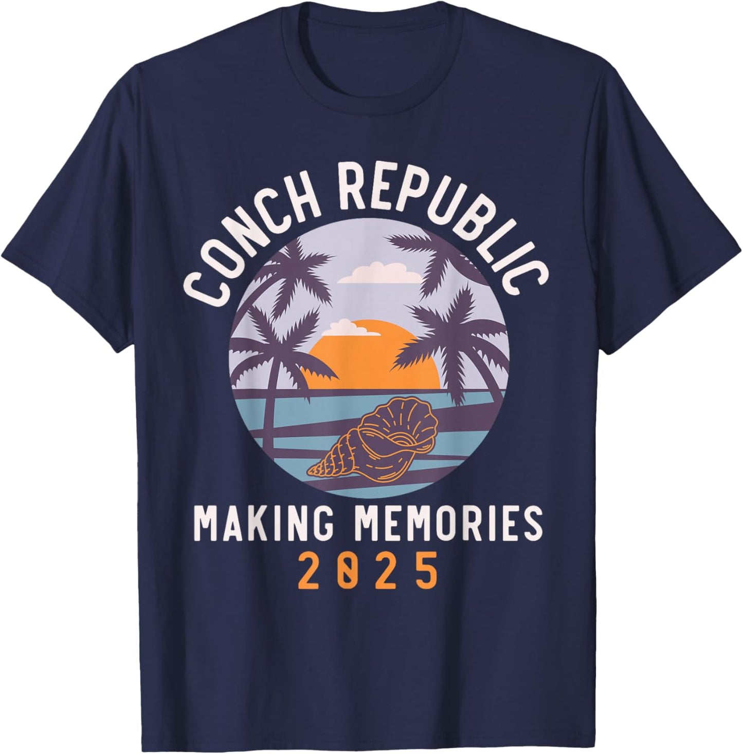 Conch Republic 2025 Matching Family Friends Group, Vacation T-Shirt - T-Shirt | Navy
