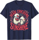 Silkie Chickens & Sunshine T-Shirt - T-Shirt | Navy