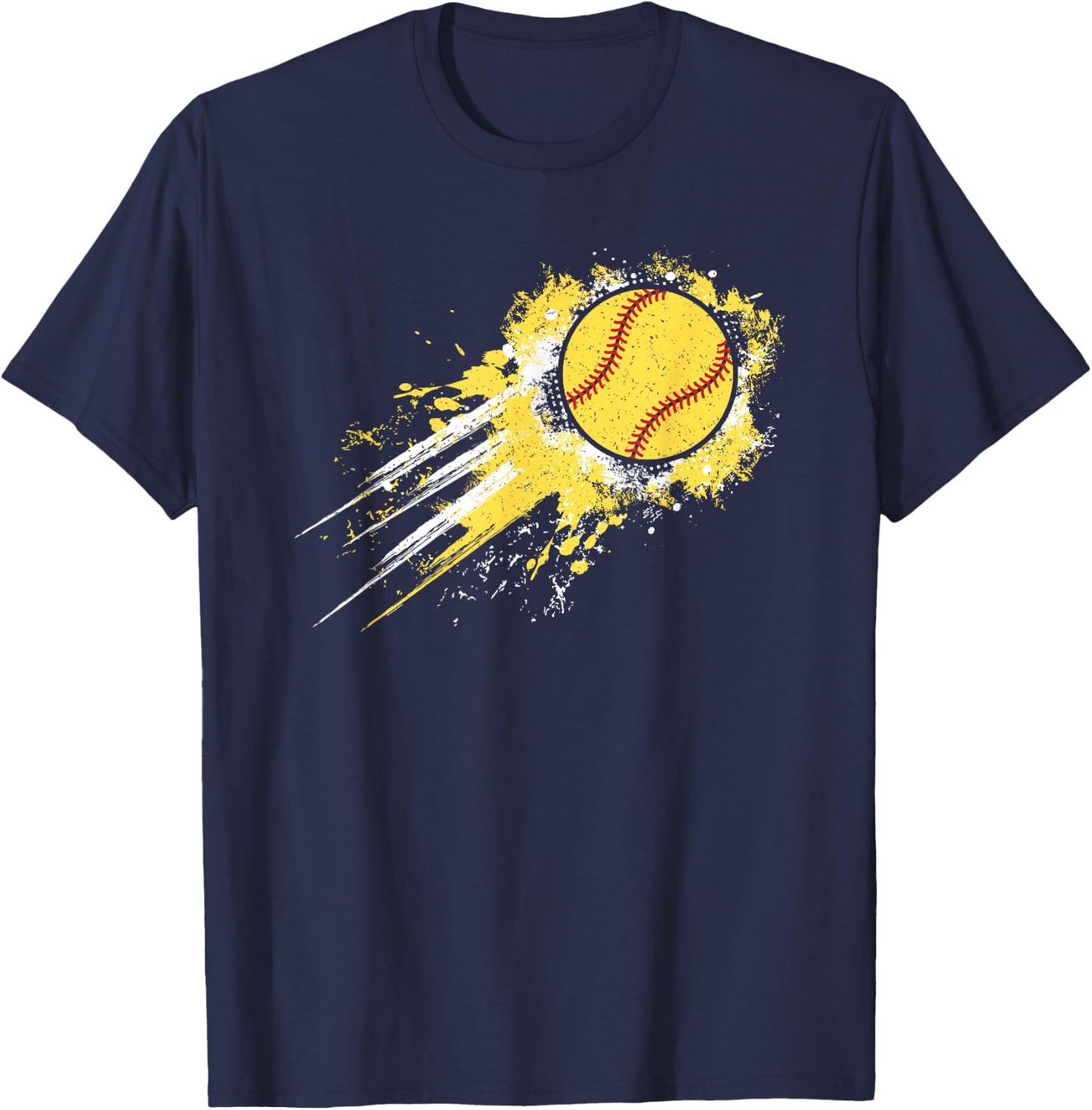 Softball Player Vintage Softball Lover Men Boys Kids T-Shirt - T-Shirt | Navy