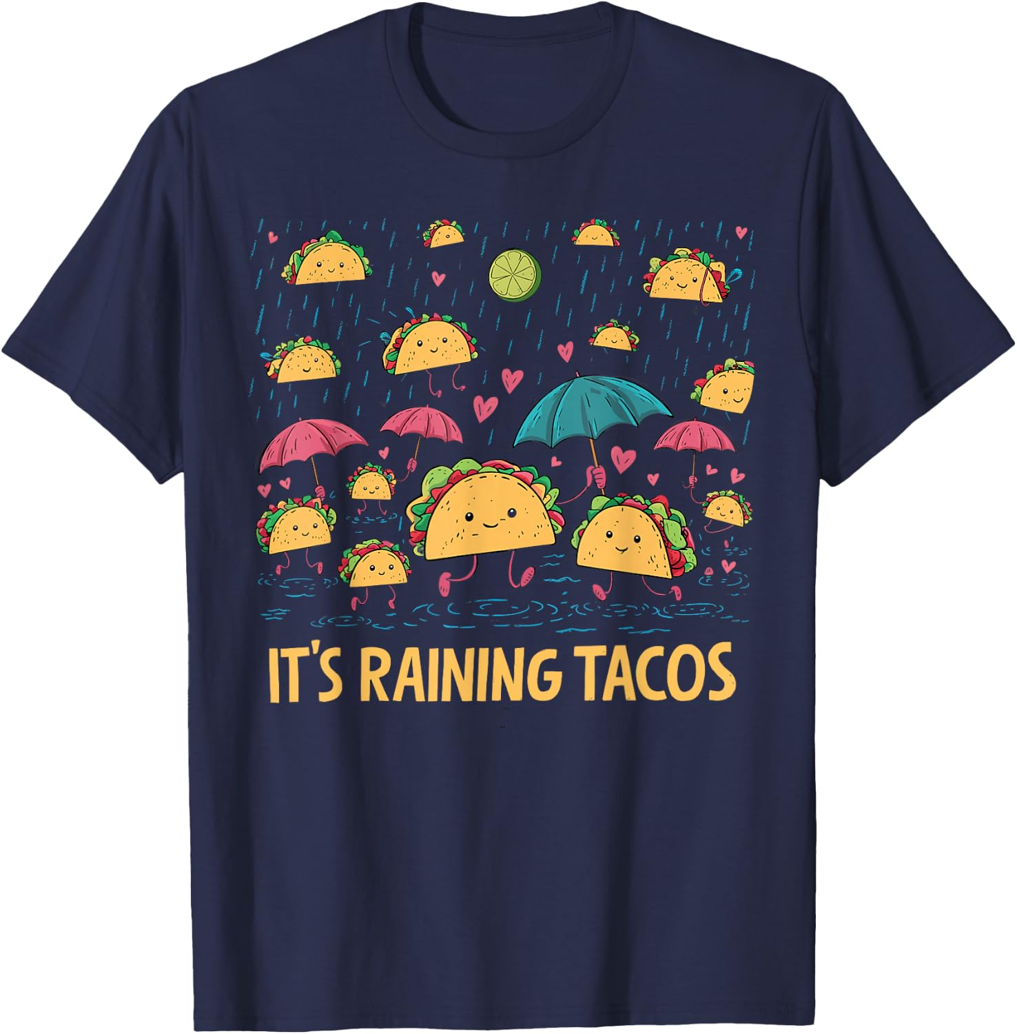 It's Raining Tacos Funny Taco Lovers kids girls boys T-Shirt - T-Shirt | Navy