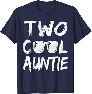 Auntie Of The Birthday Boy Two Cool 2nd Bday Family Matching T-Shirt - T-Shirt | Navy