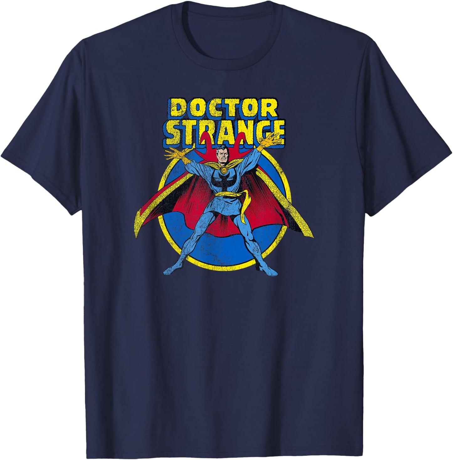 Marvel Comics Retro Doctor Strange Vintage Sorcerer Logo T-Shirt - T-Shirt | Navy