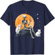 Cute Cat Kitten And Skeleton Drinking Coffee Halloween T-Shirt - T-Shirt | Navy