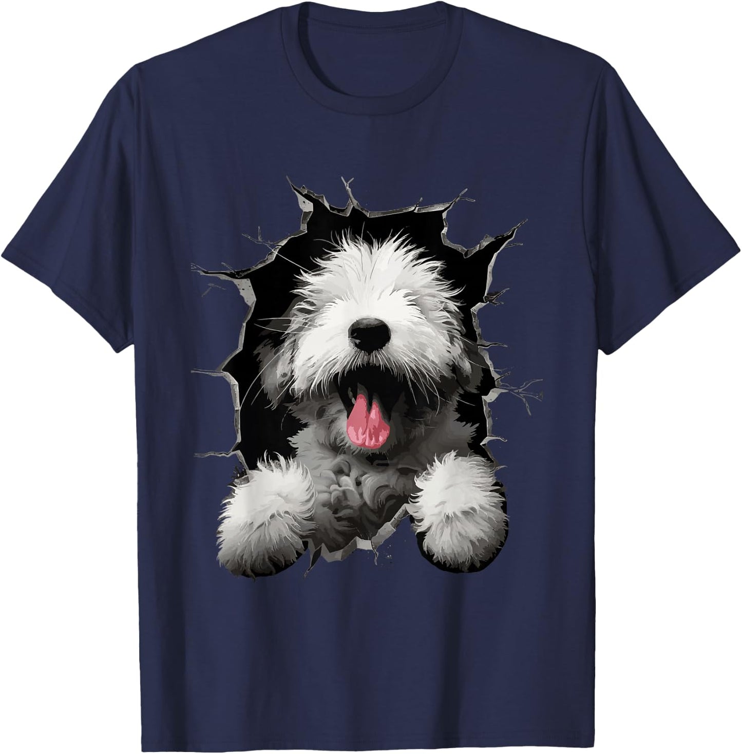 Old English Sheepdog T-Shirt - T-Shirt | Navy