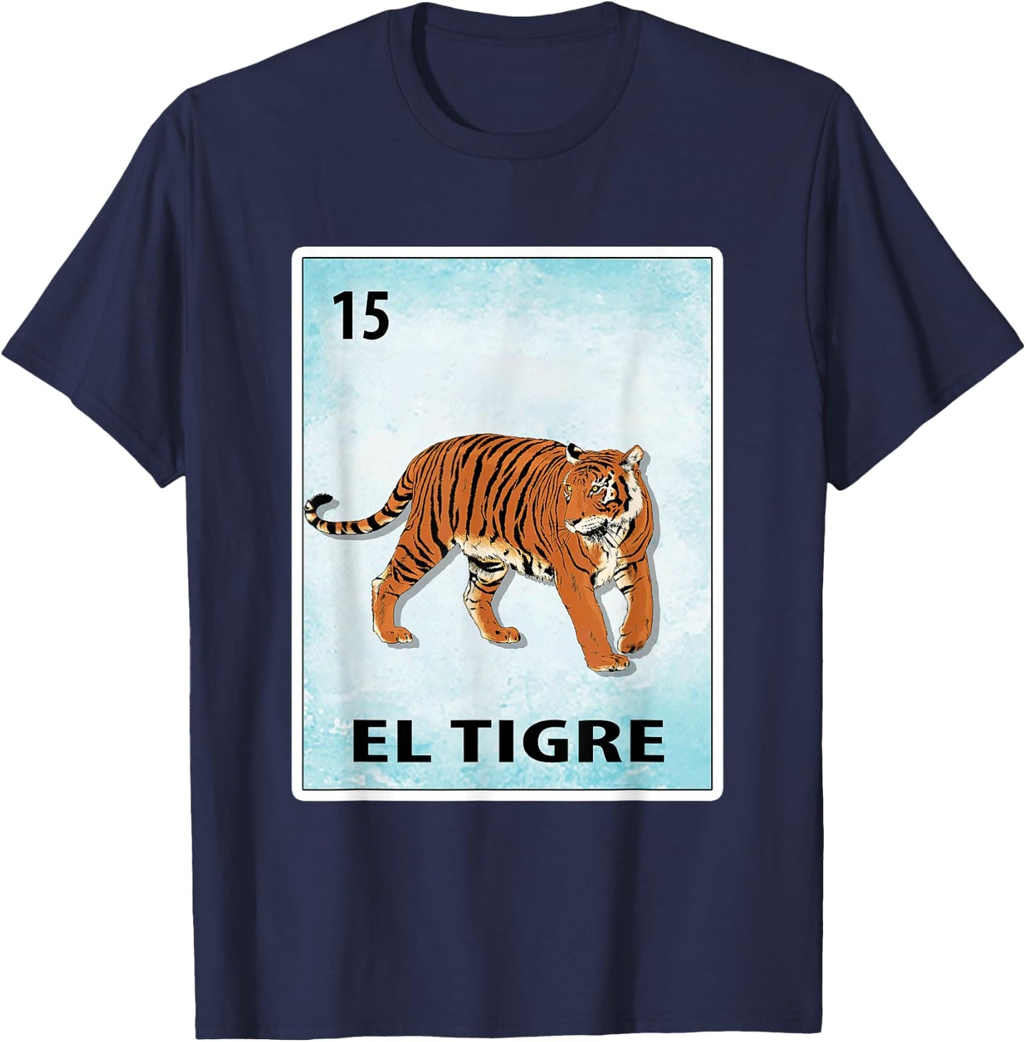 El Tigre Mexican Tiger Cards T-Shirt - T-Shirt | Navy
