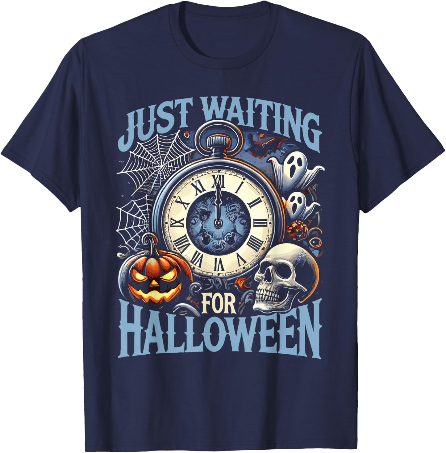 Halloween Summer Just Waiting For Halloween Summerween T-Shirt - T-Shirt | Navy