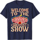 Circus Staff Welcome to the Greatest Show Carnival Birthday T-Shirt - T-Shirt | Navy