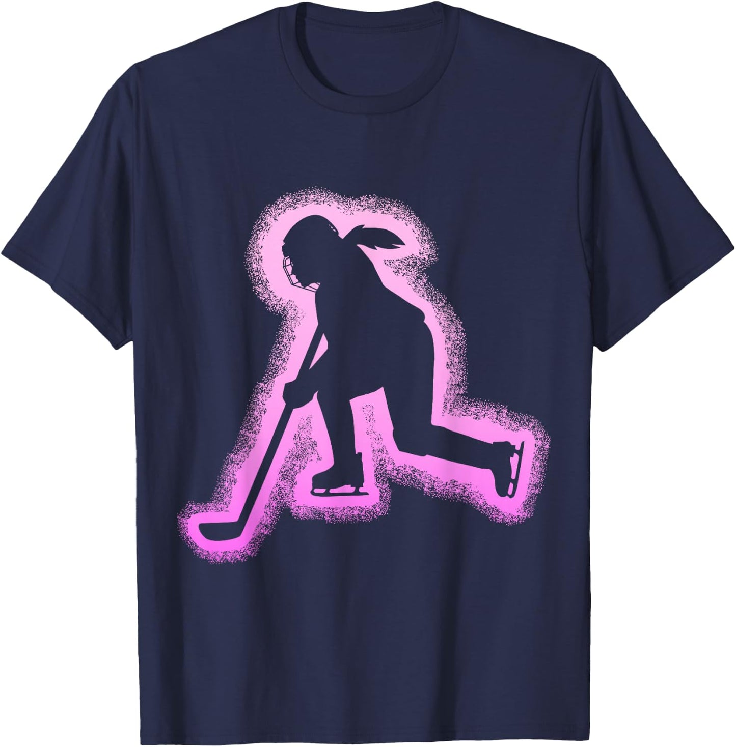 Ice hockey player and girls T-Shirt - T-Shirt | Navy