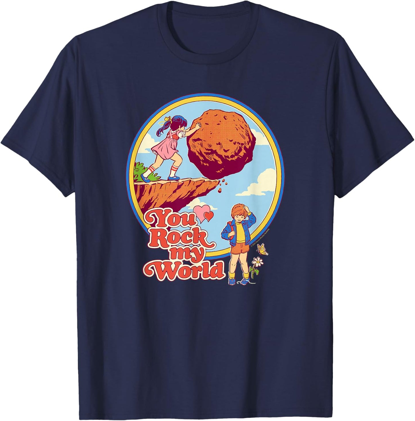 Steven Rhodes You Rock My World Valentine's Day Dark Humor T-Shirt - T-Shirt | Navy