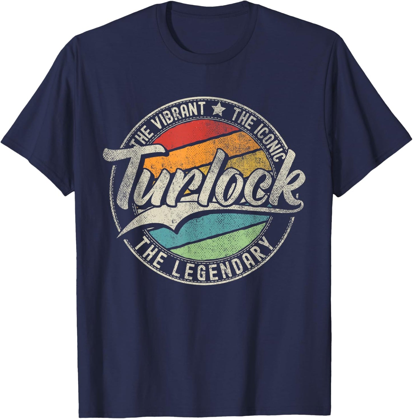 Turlock CA | California | Vintage Distressed T-Shirt - T-Shirt | Navy
