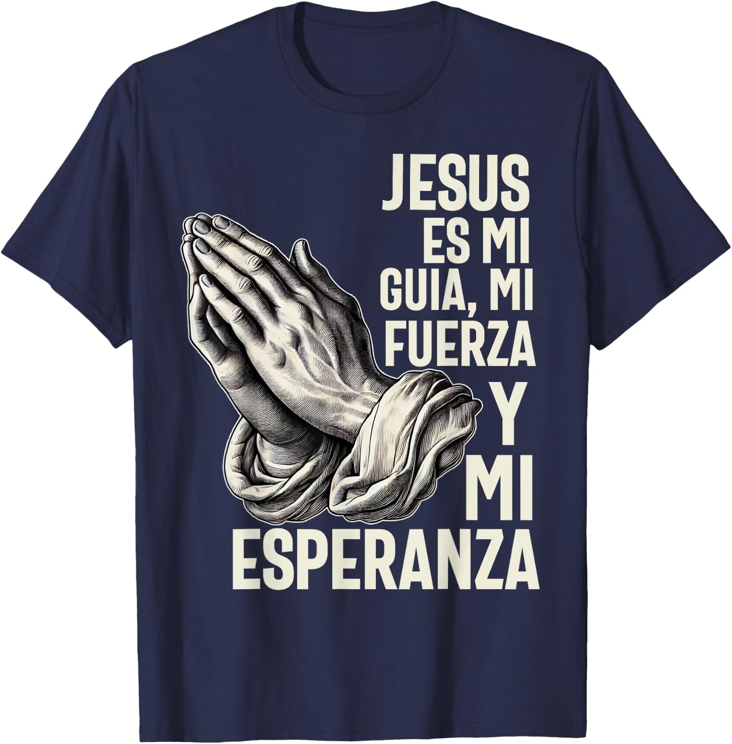 Camiseta cristiana en espanol Hombre Mujer Spanish Christian T-Shirt - T-Shirt | Navy