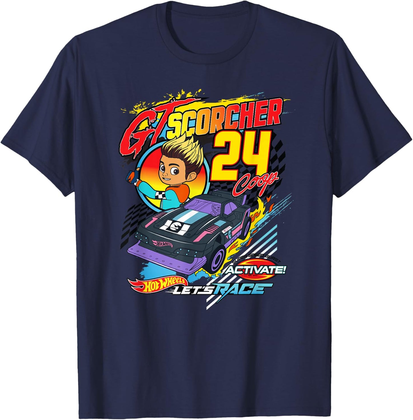 Hot Wheels Let's Race - GT Scorcher T-Shirt - T-Shirt | Navy