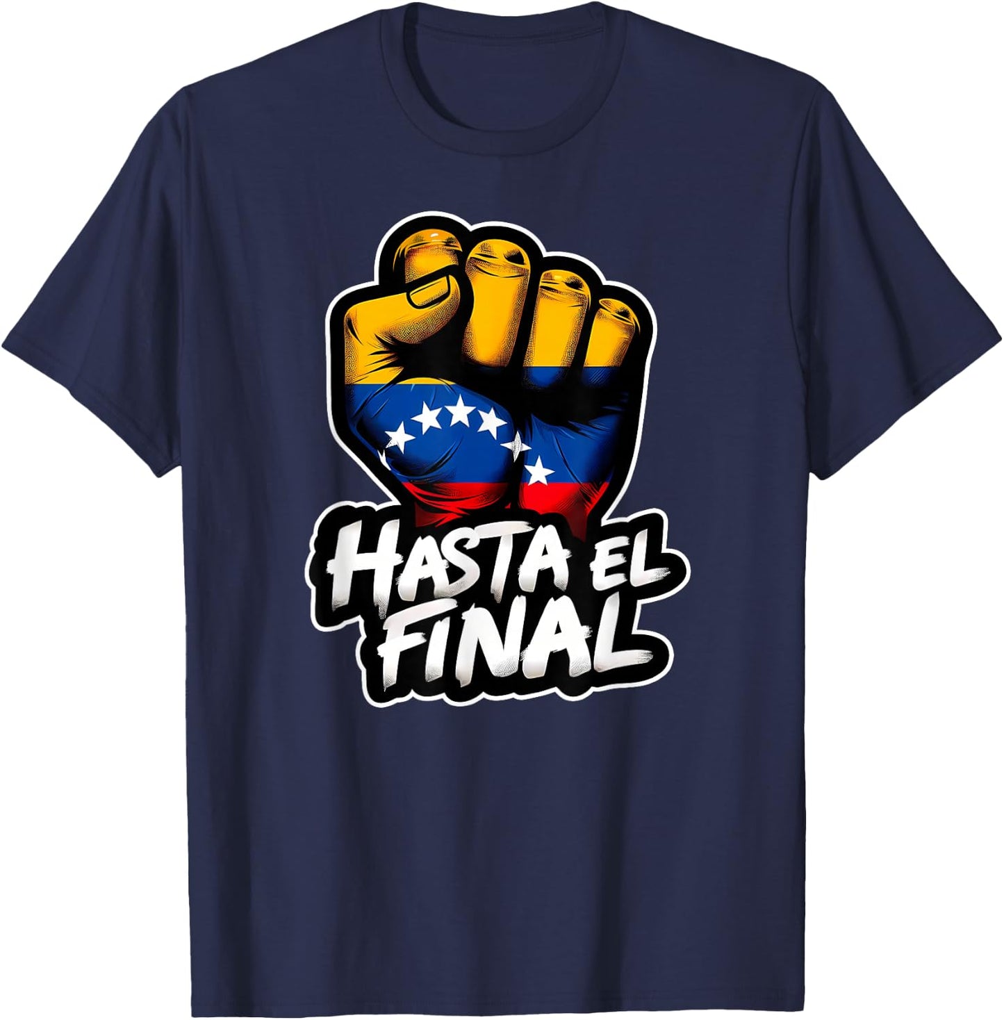 Hasta EL Final Venezuela Flag Bandera de Venezuela 2024 T-Shirt - T-Shirt | Navy
