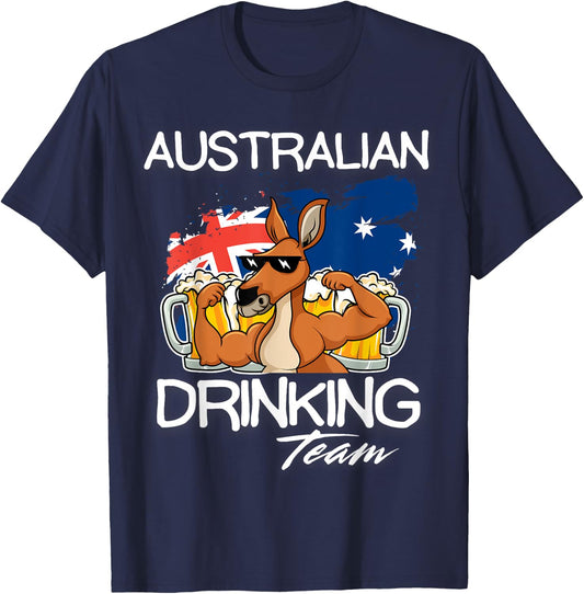 Classic Australian Drinking Team Beer Drinker Australia T-Shirt - T-Shirt | Navy