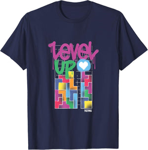 Tetris Level Up T-Shirt - T-Shirt | Navy