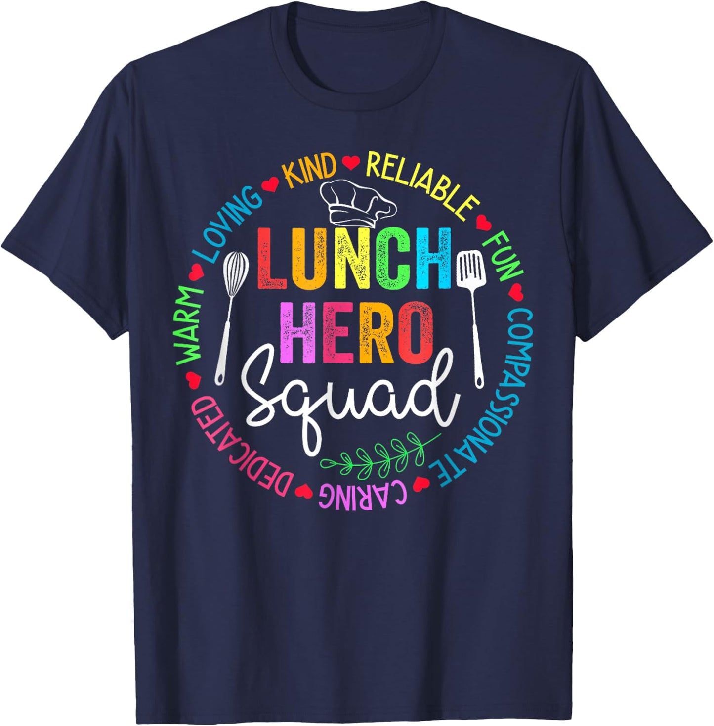 Lunch Hero Squad Funny Lunch Lady School Cafeteria Worker T-Shirt - T-Shirt | Navy