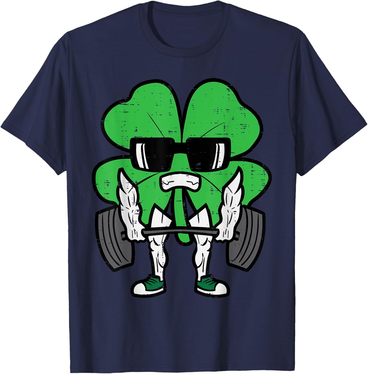 St Patricks Day Weightlift Saint Paddys Gym Men Women Kids T-Shirt - T-Shirt | Navy