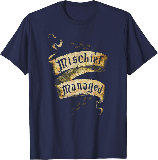 Harry Potter Mischief Managed Scroll T-Shirt - T-Shirt | Navy