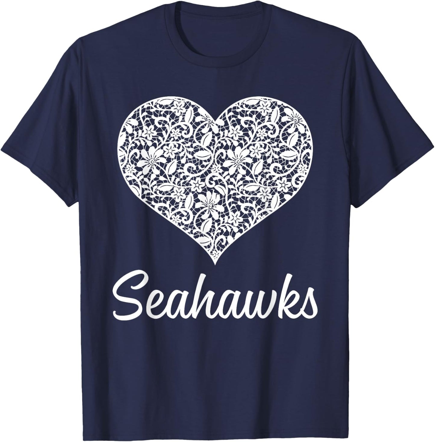Seahawks Southside Lace Heart HS T-Shirt - T-Shirt | Navy