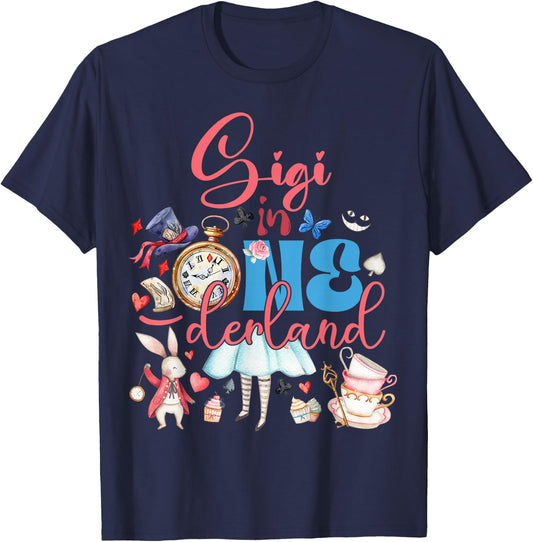 Alice Gigi in ONEderland Birthday Family T-Shirt - T-Shirt | Navy