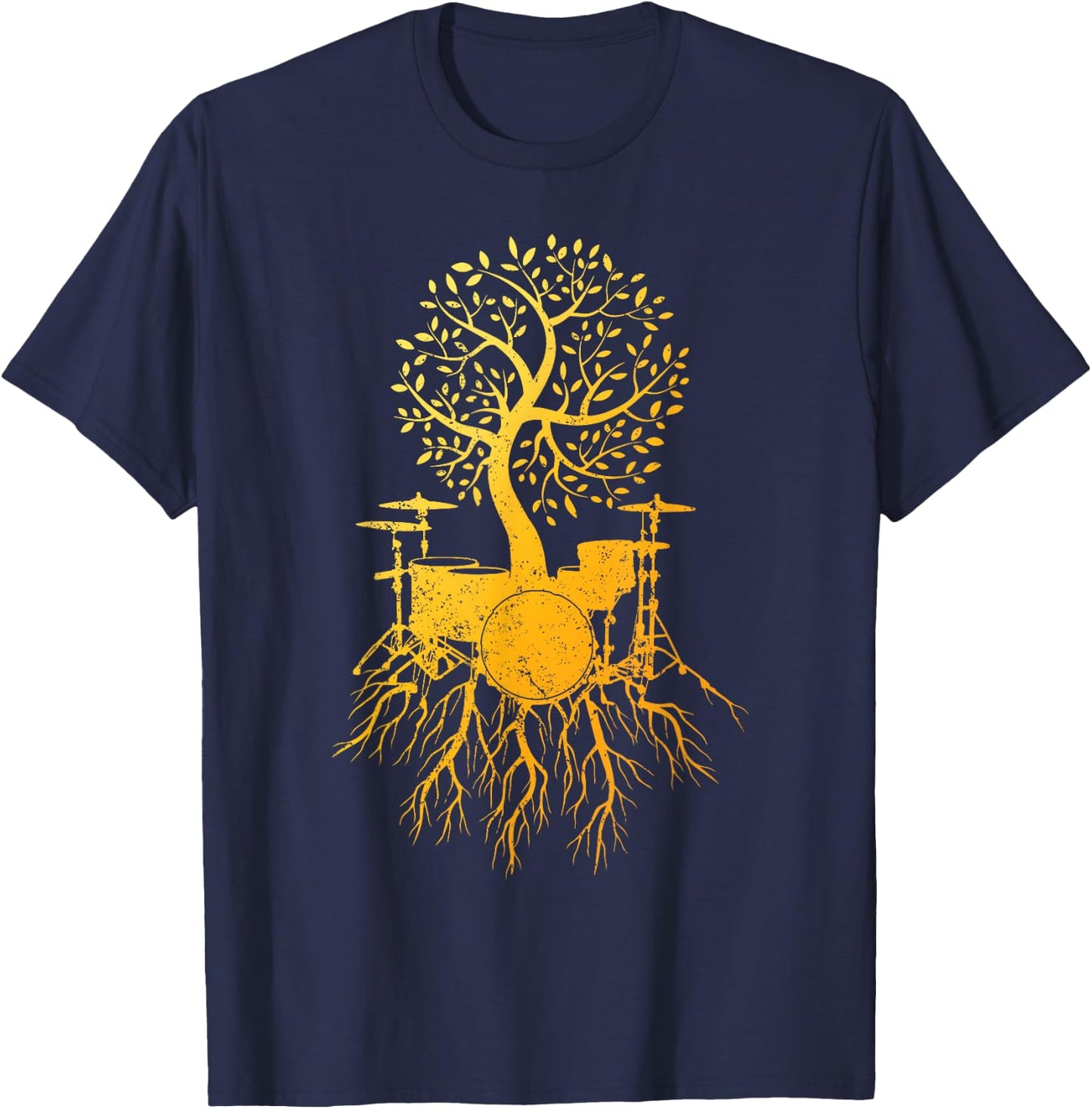 Cool Drum Set Art Women Drummer Music Drumming Lover T-Shirt - T-Shirt | Navy