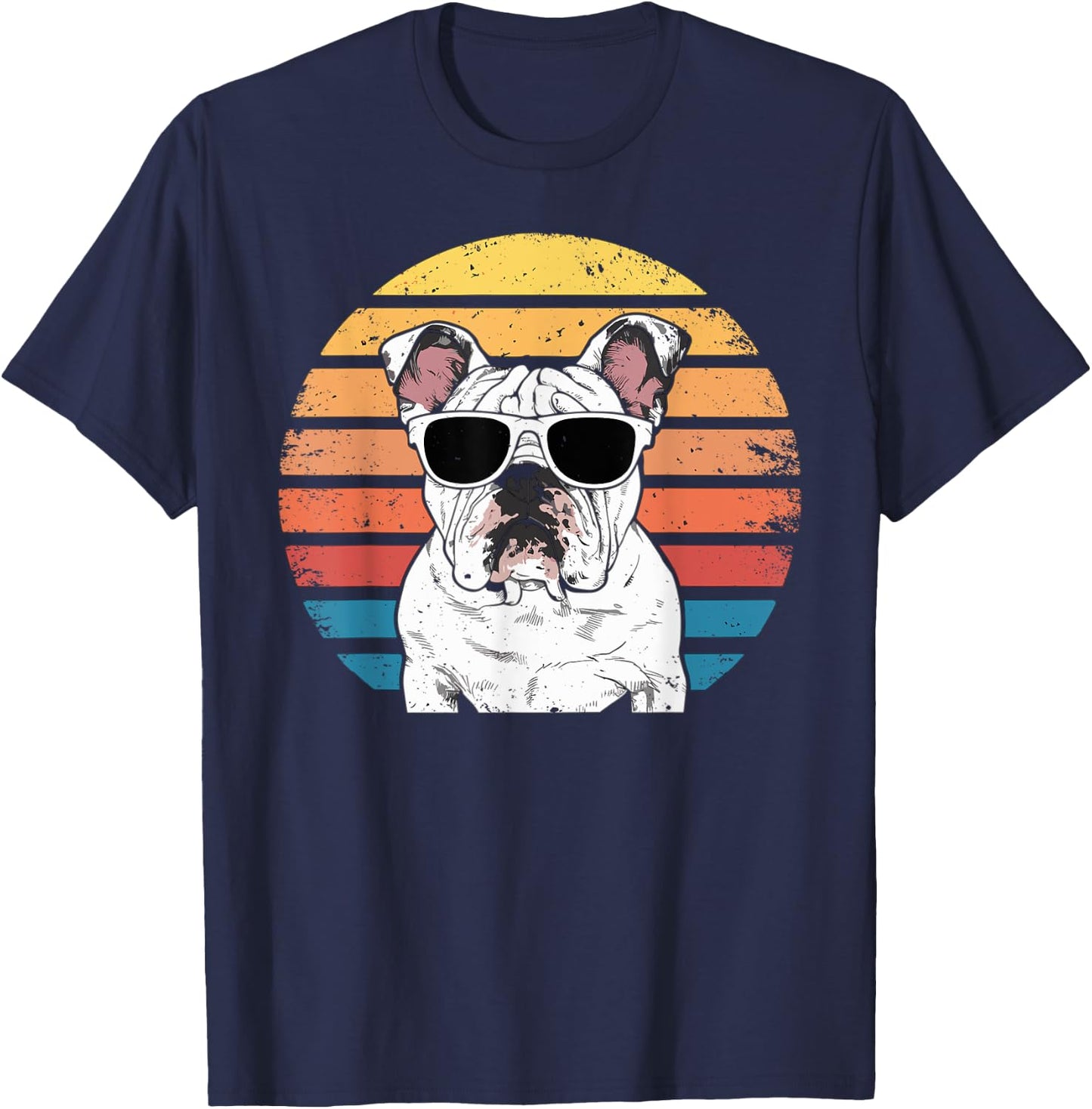 Vintage English Bulldog T-Shirt - T-Shirt | Navy