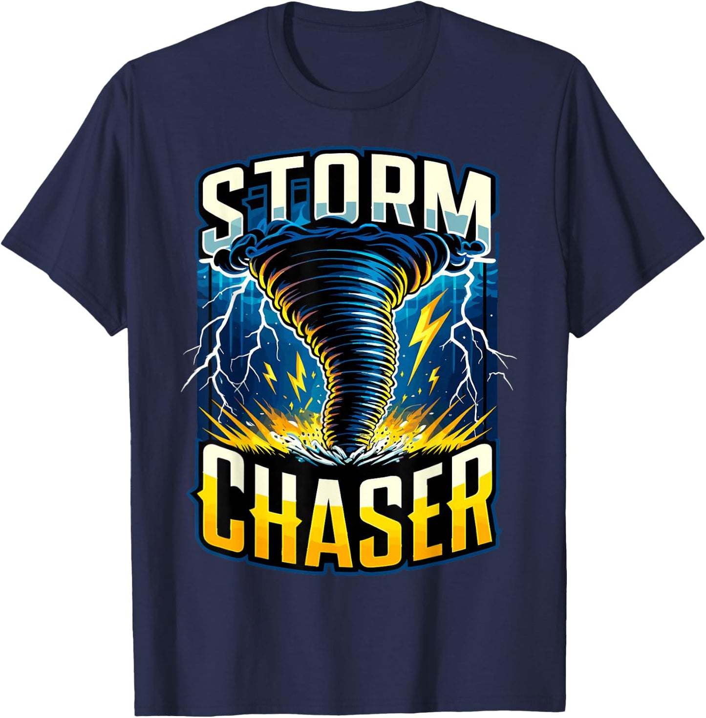 Storm Chaser Storm Chasing Meteorologists Meteorology T-Shirt - T-Shirt | Navy