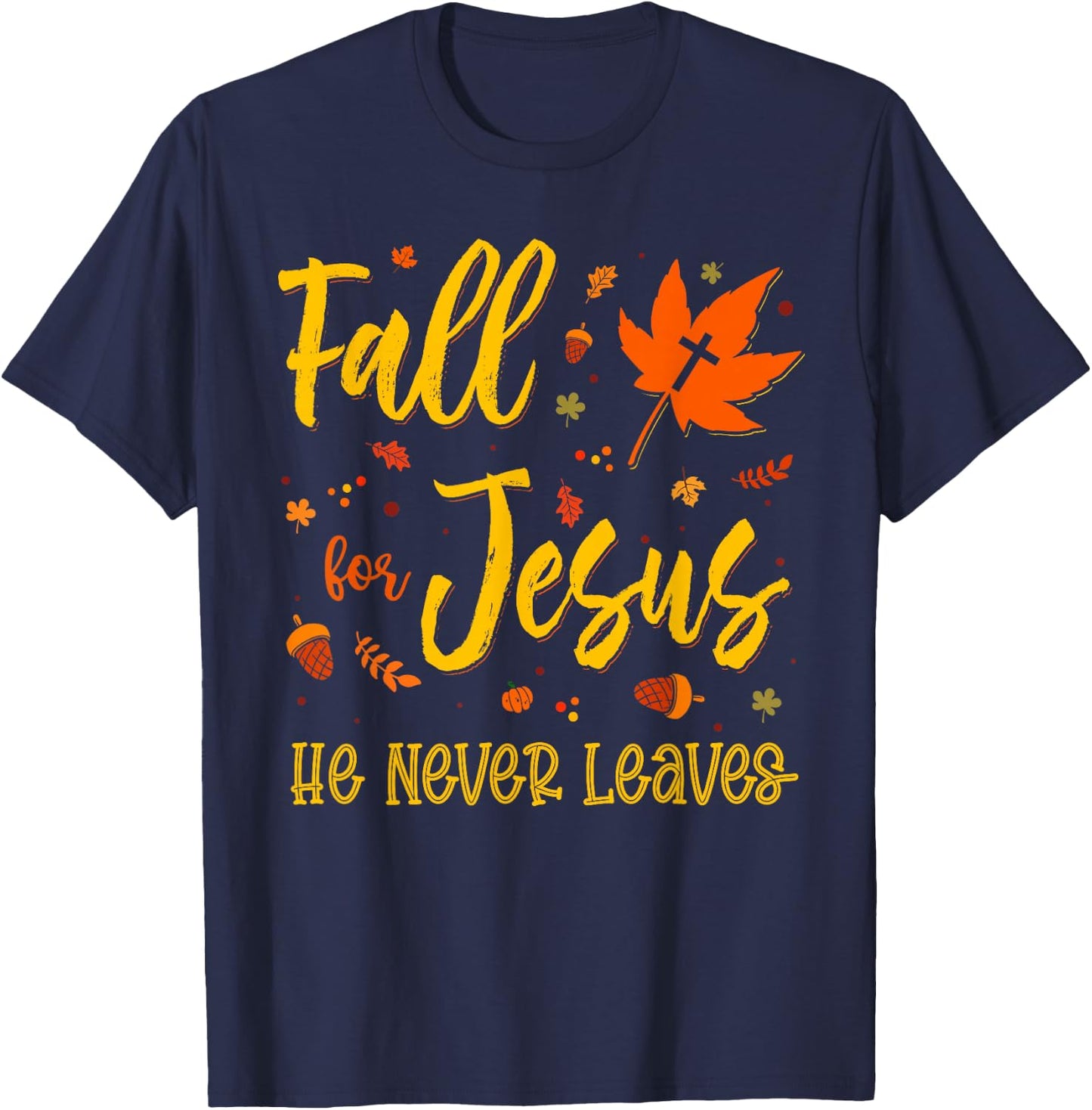 Christian Sayings Thanksgiving Halloween Jesus Religious T-Shirt - T-Shirt | Navy