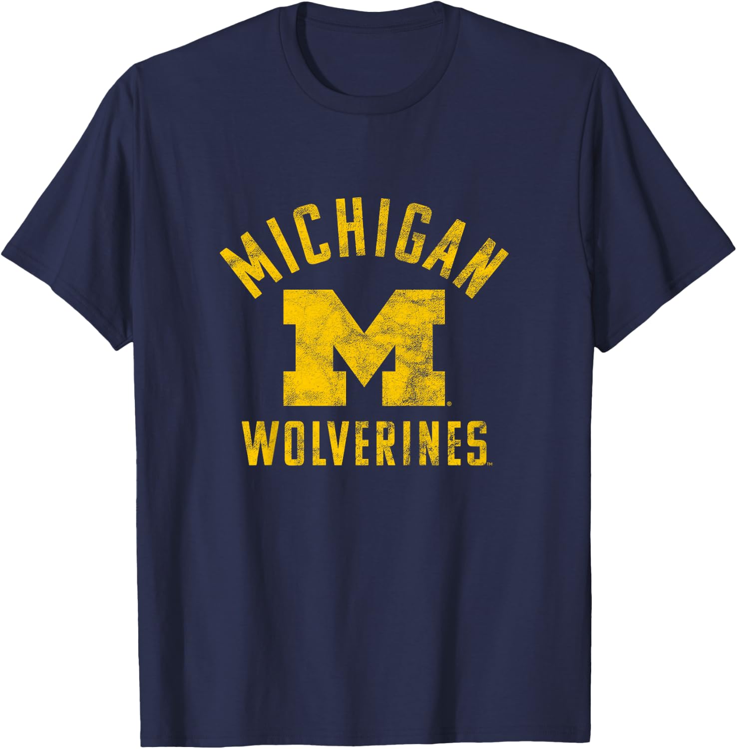 Kids University of Michigan Wolverines U of M Large T-Shirt - T-Shirt | Navy