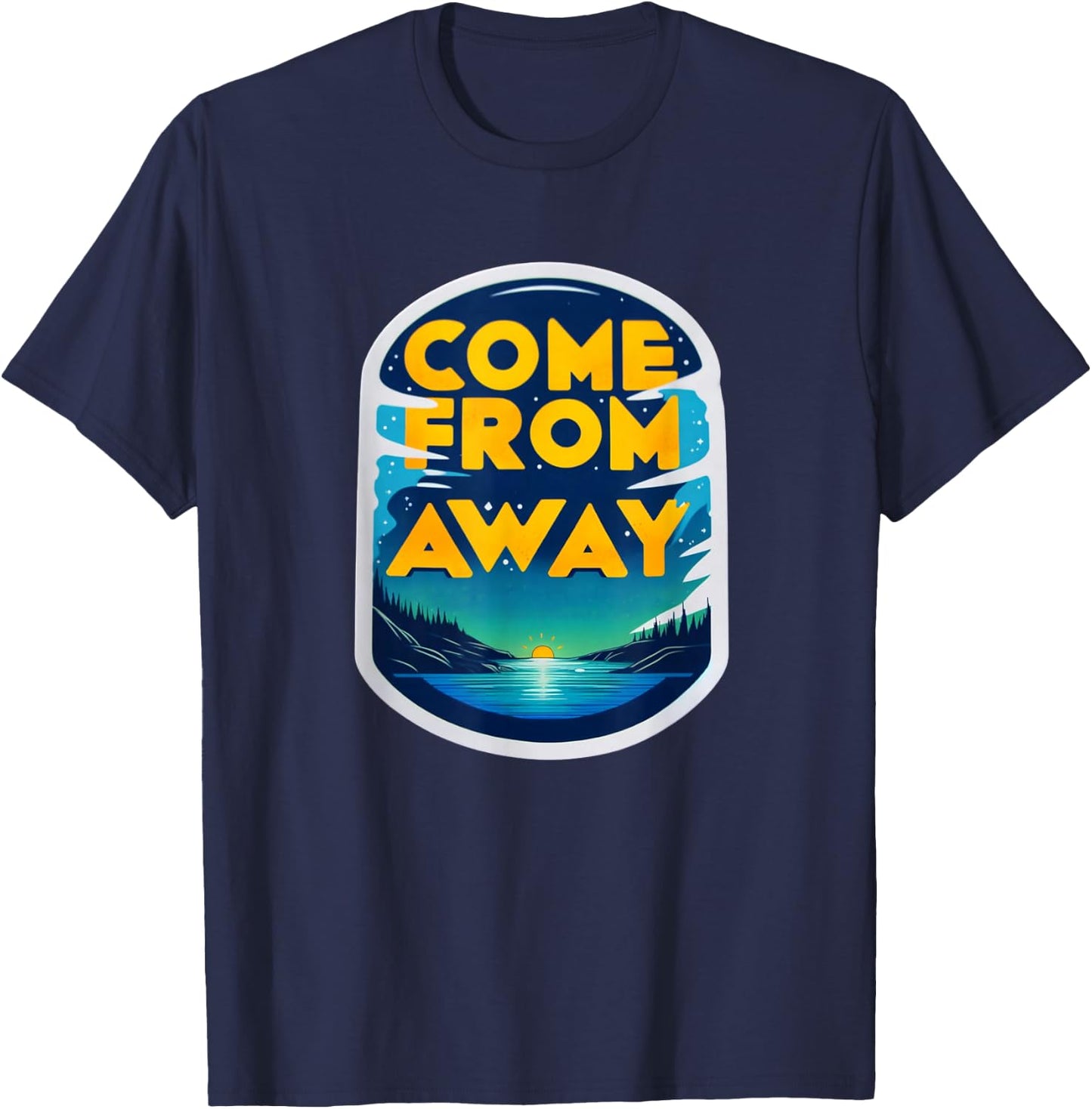 StageNotes Come From Newfoundland CFA Away Musical Theatre , Small, Black T-Shirt - T-Shirt | Navy