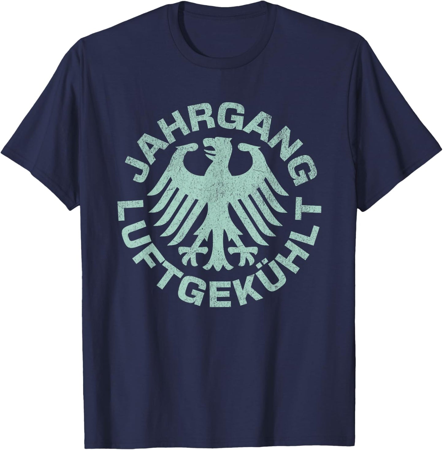 Classic Car "Vintage Air-Cooled" German Motorsport Racing T-Shirt - T-Shirt | Navy